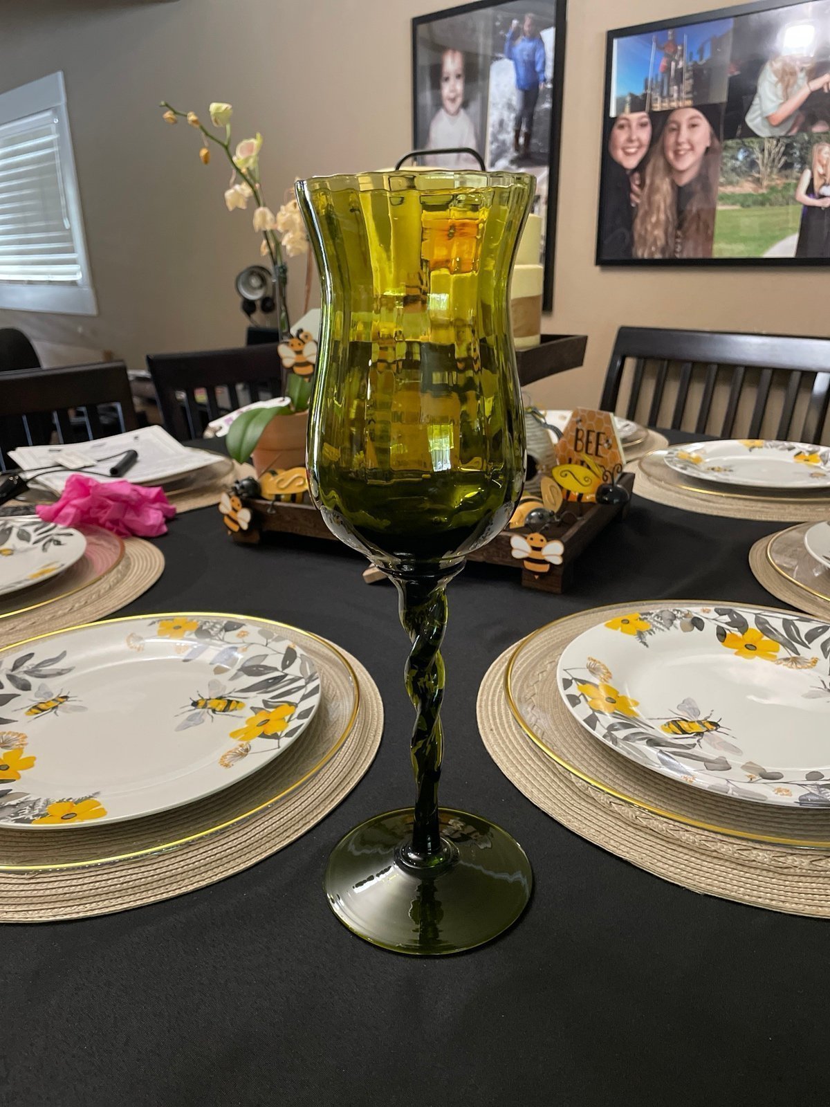 Empoli Vintage Art Glass Green Vase, Rare