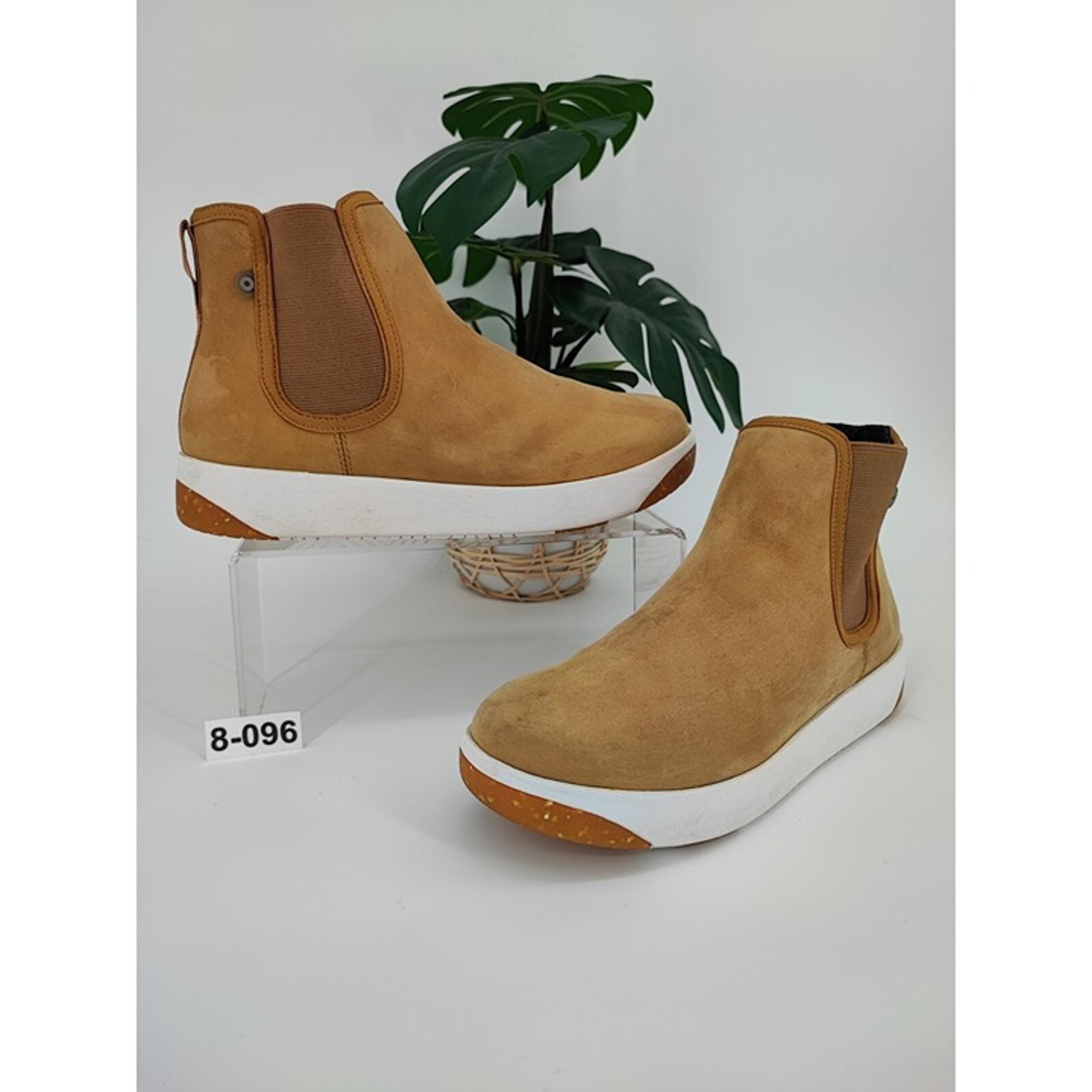 Bogs Women's Kicker Chelsea Lea Tan Leather Casual Boots Size 8 US