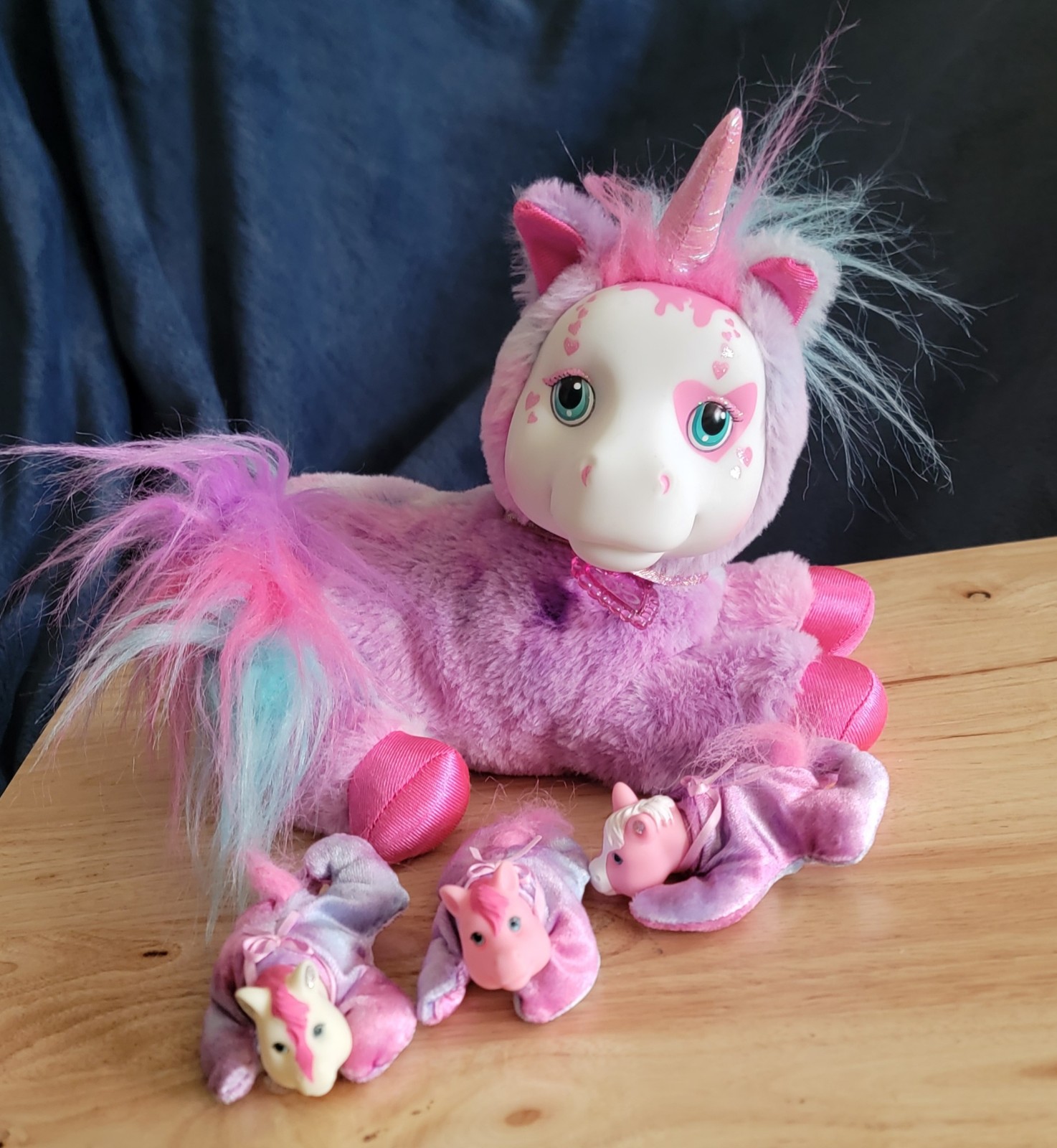 2021 Unicorn Surprise Plush & 3 Pony Babies Pink White
