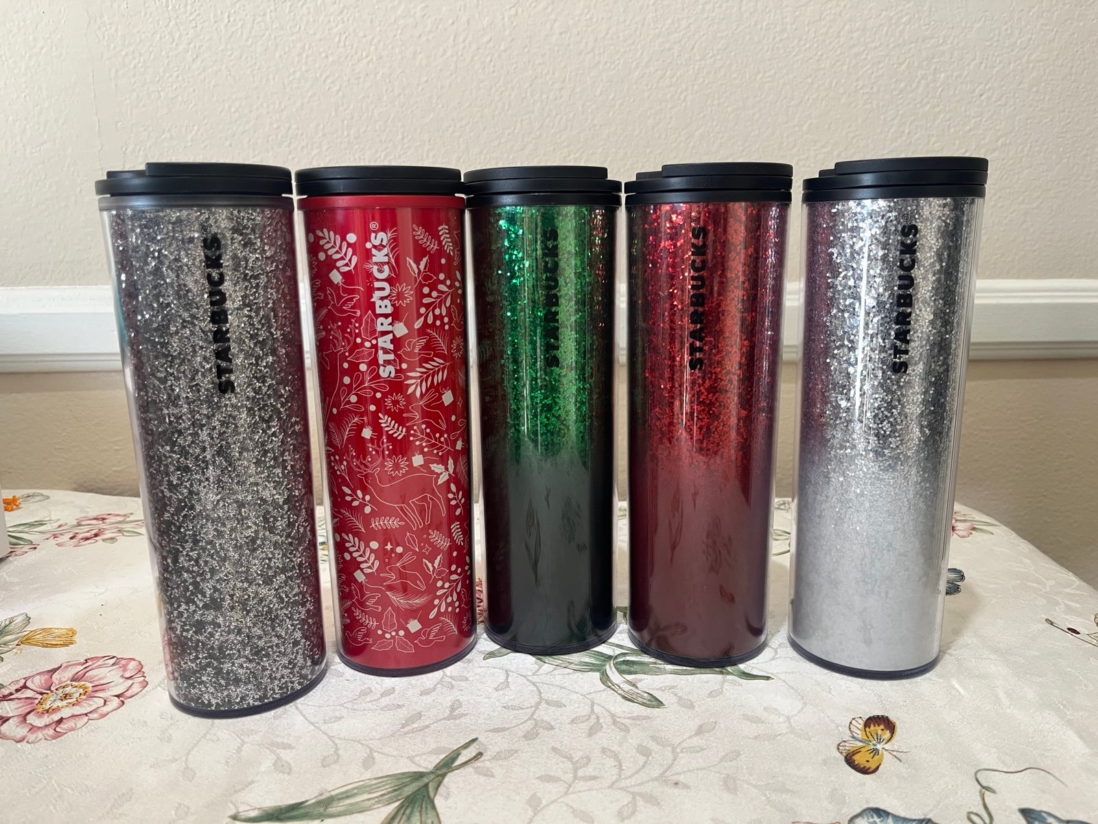 Starbucks limited 5 sparkle cold tumblers