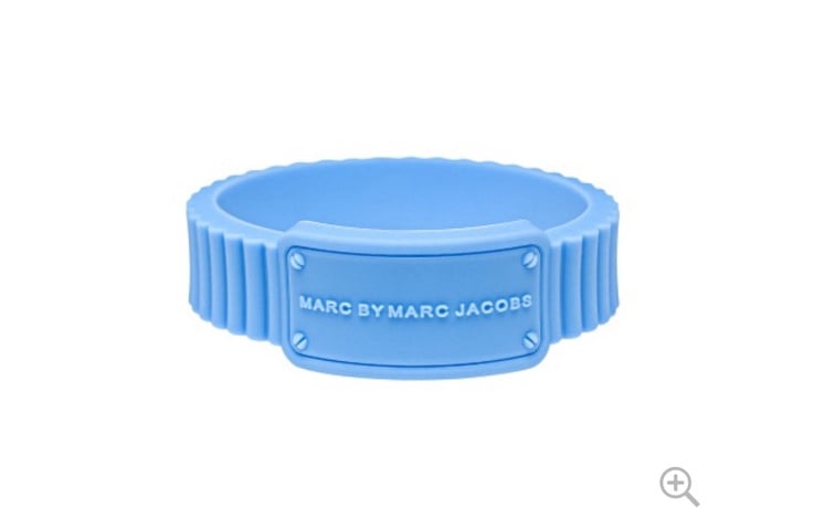 NEW Marc By Marc Jacobs Conch Blue Silcone Rubber Supply Bracelet - Size 7
