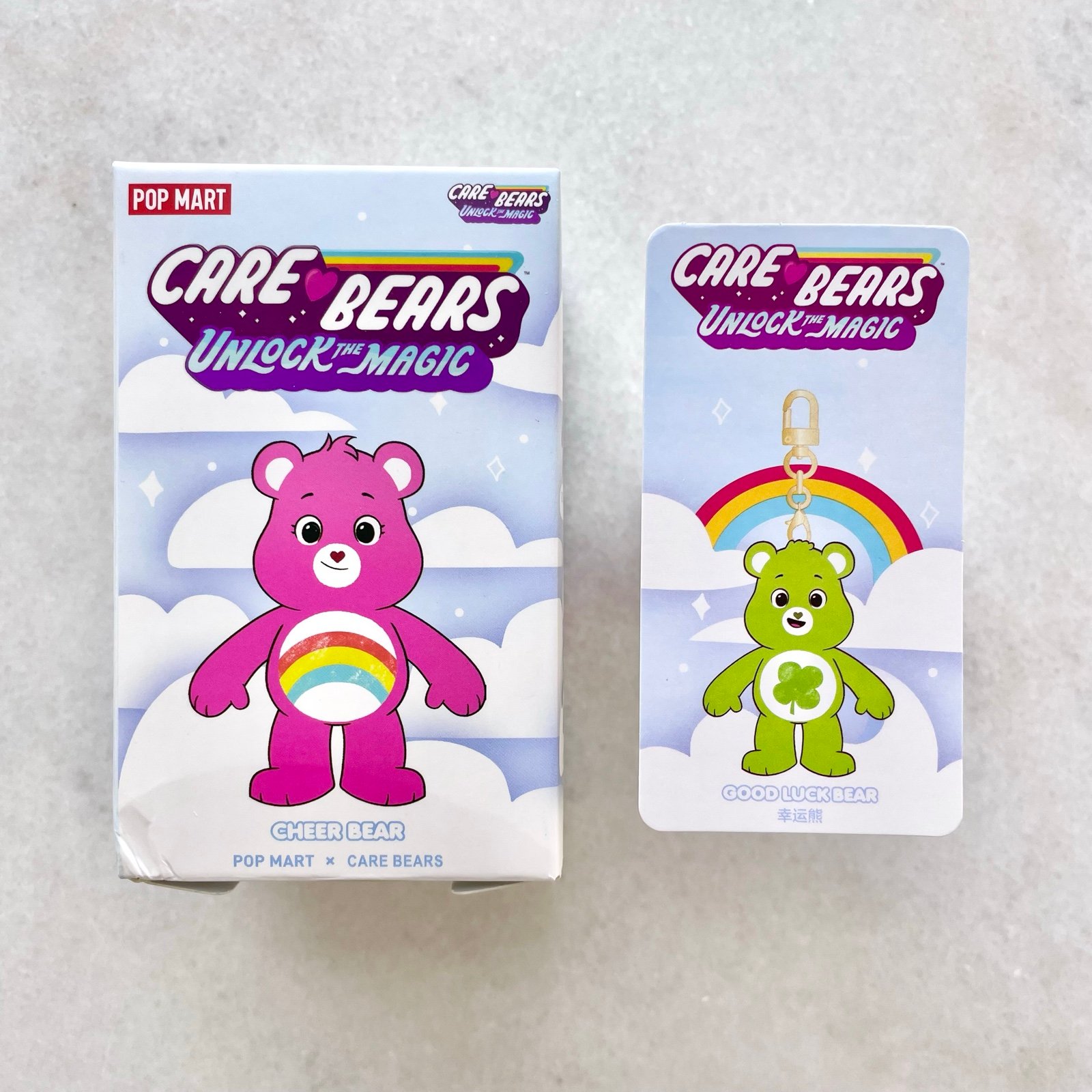 POP MART Care Bears Unlock the Magic Scented Plush Keychain Good Luck Bear