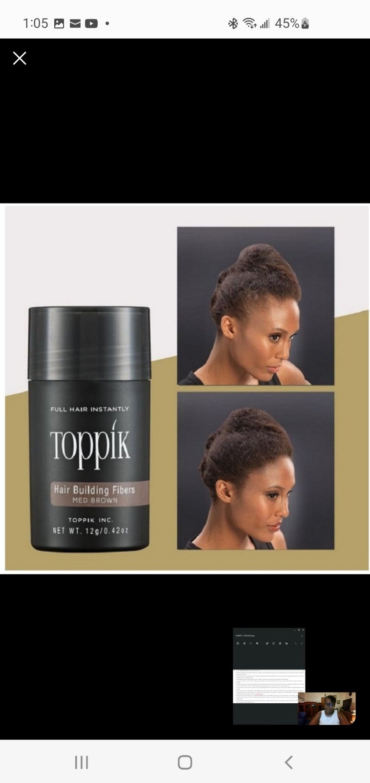 Toppik Dark Brown Economy Size Hair Building shops Fibers 27.5g & Hair Perfercting Duo