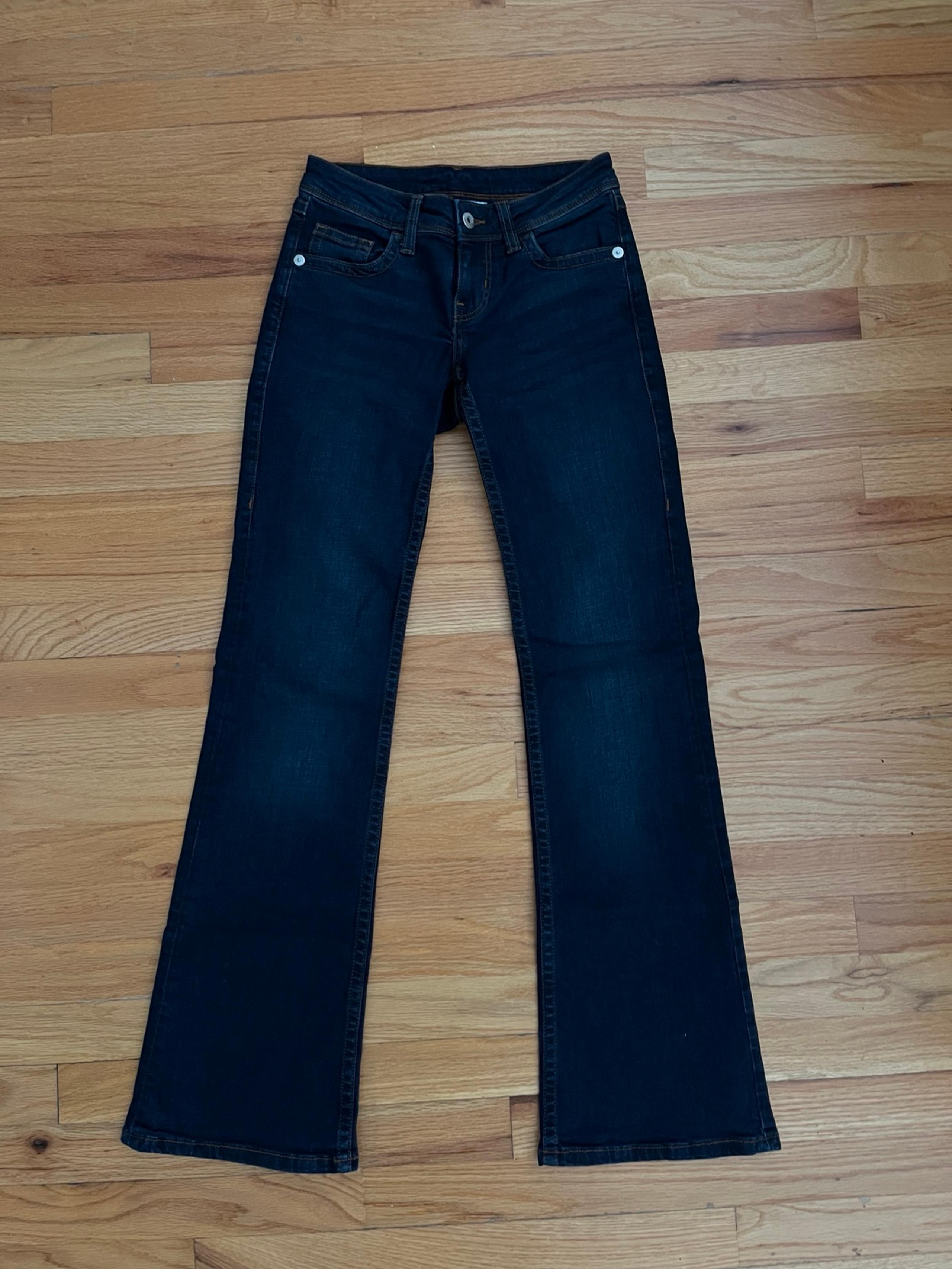 H&M Divided Dark Wash Low Rise Flare Jeans