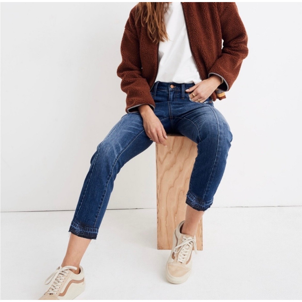 Madewell The High-Rise Slim Boyjean Seamed Edition Raw Fray Hem K5240 26
