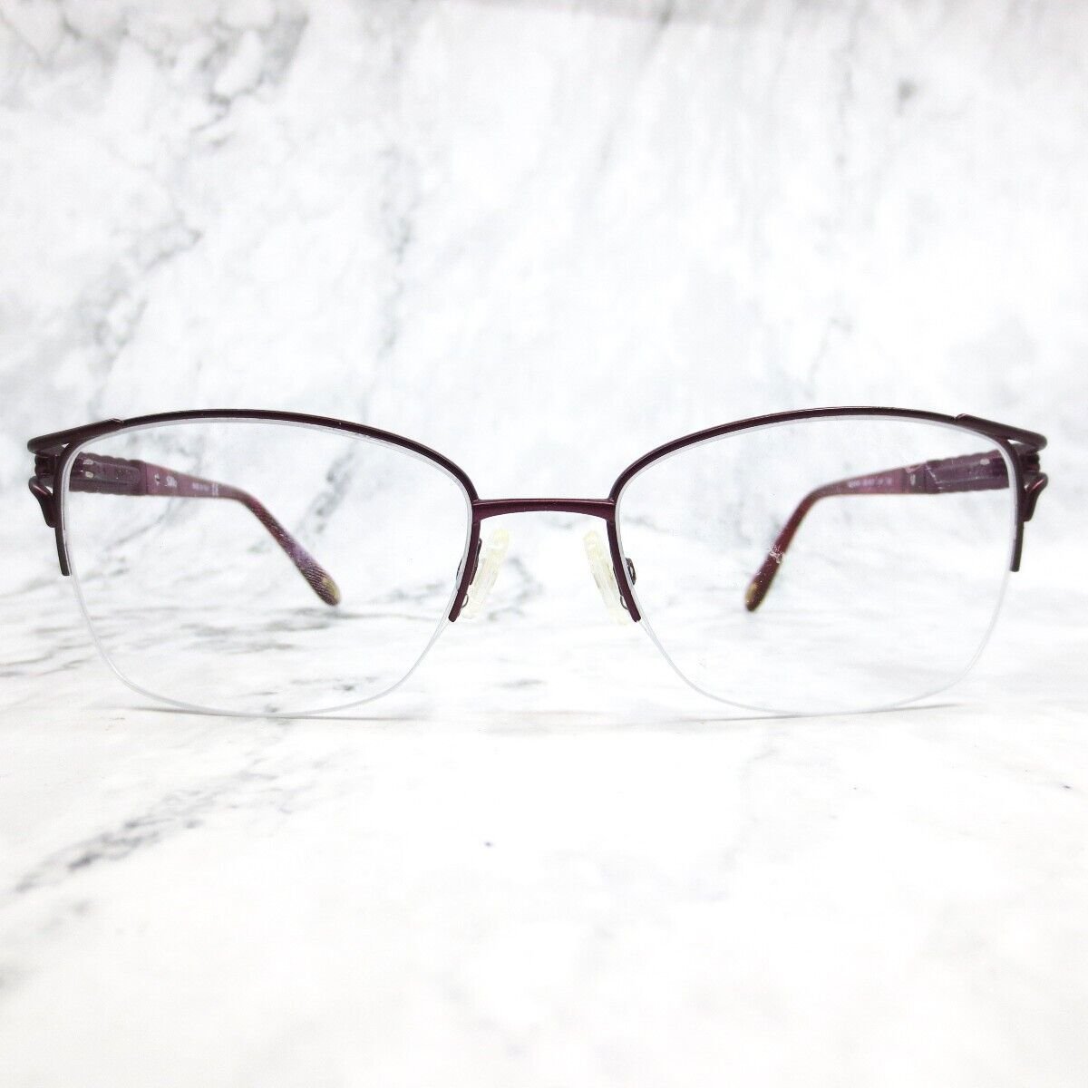 Safilo Emozioni Eyeglasses Frame EM 4377 LHF Women's Burgundy Half Rim 52-17-130