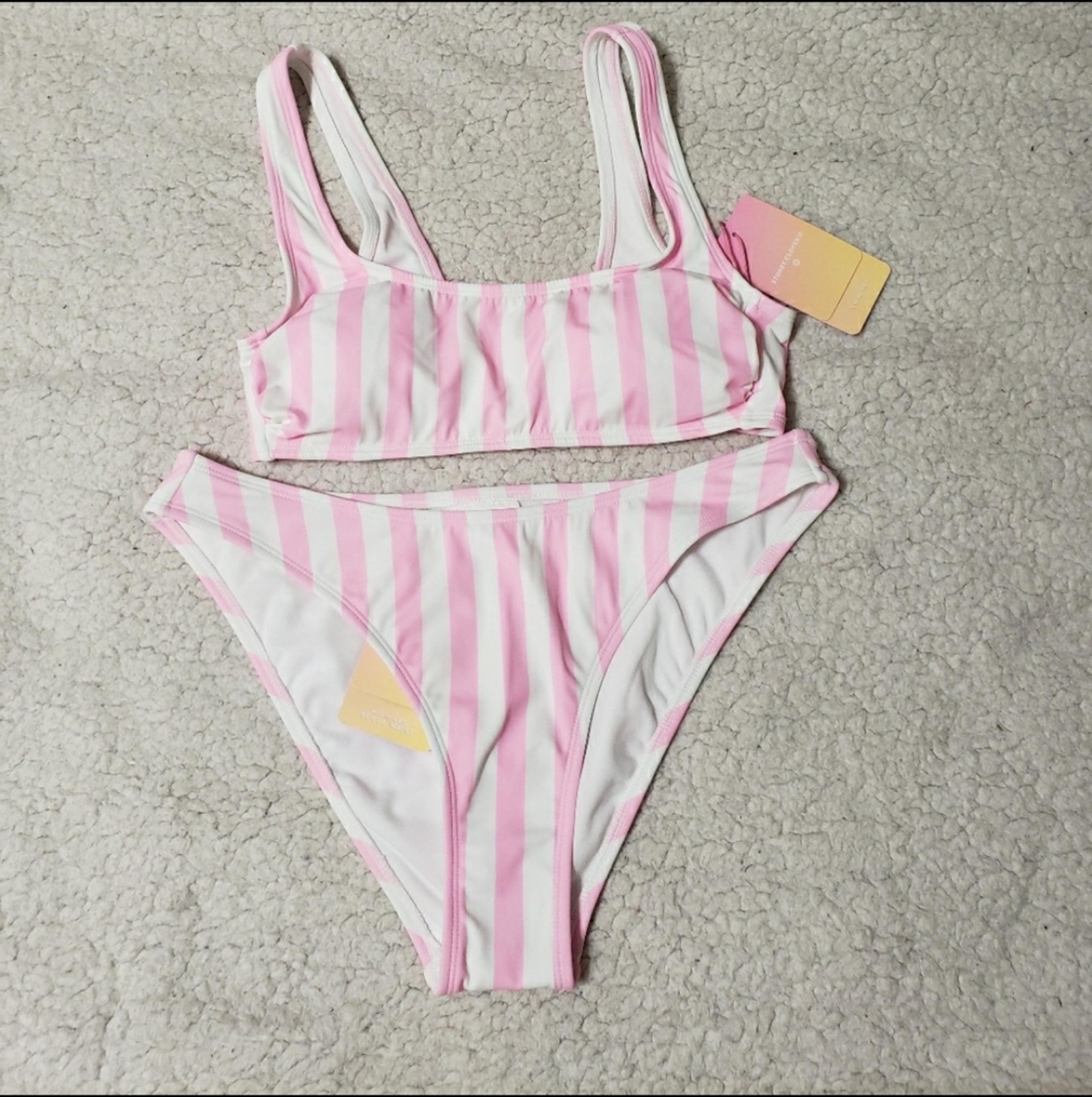 Stoney Clover Lane x Target Women's Striped Bralette Bikini Top & Bottom