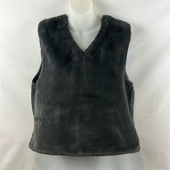 Zio Songzio Gray Unisex Fuzzy Vest‎ Stylish Designer Winter Vest Size S