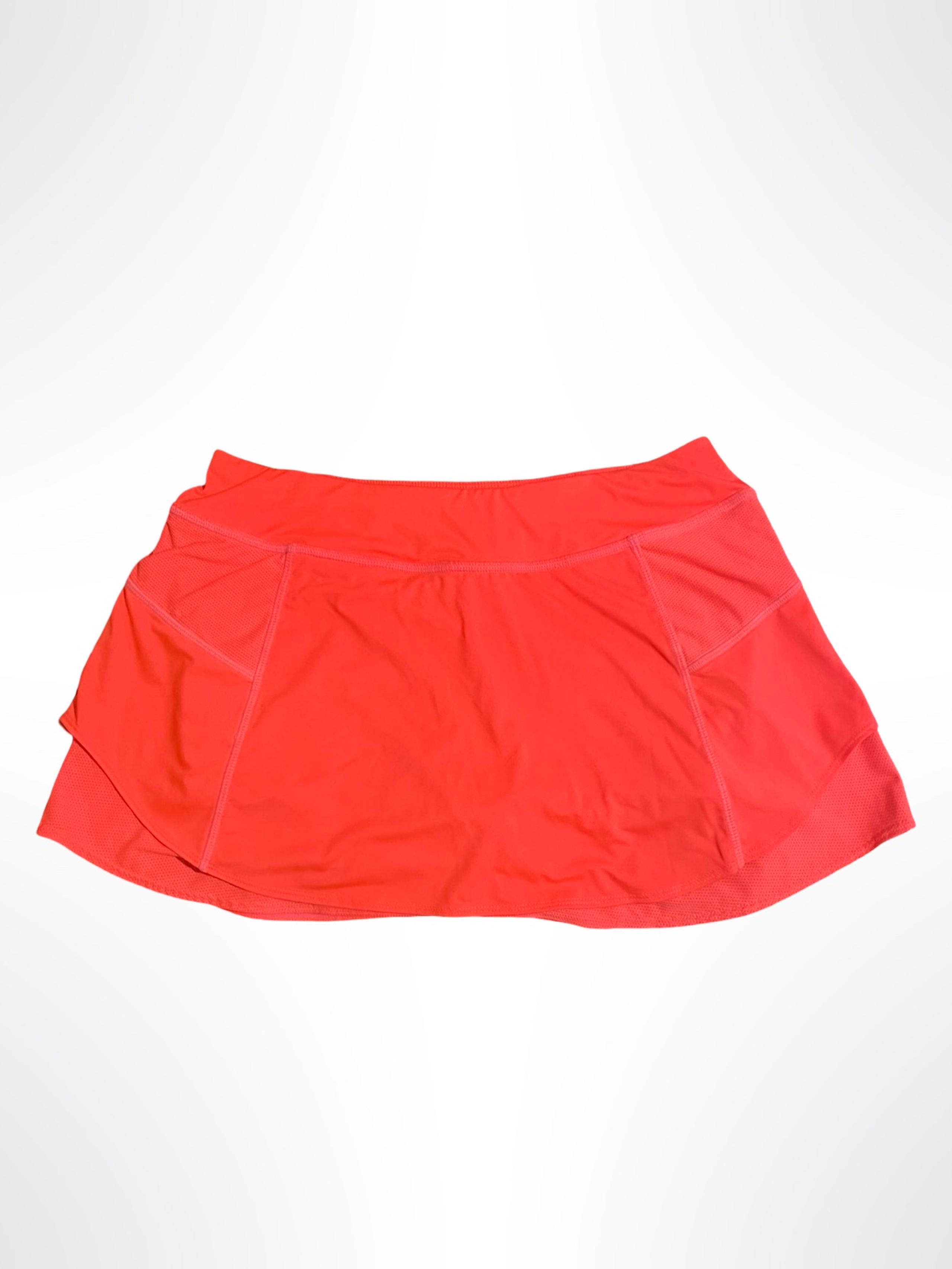 Athleta tennis skirt/shorts, vibrant, neon, orange, pink size medium