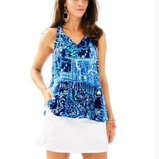 Lilly Pulitzer Avery Top in Deep Indigo Leied Back Size XS