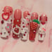 Press on nails // strawberry hearts