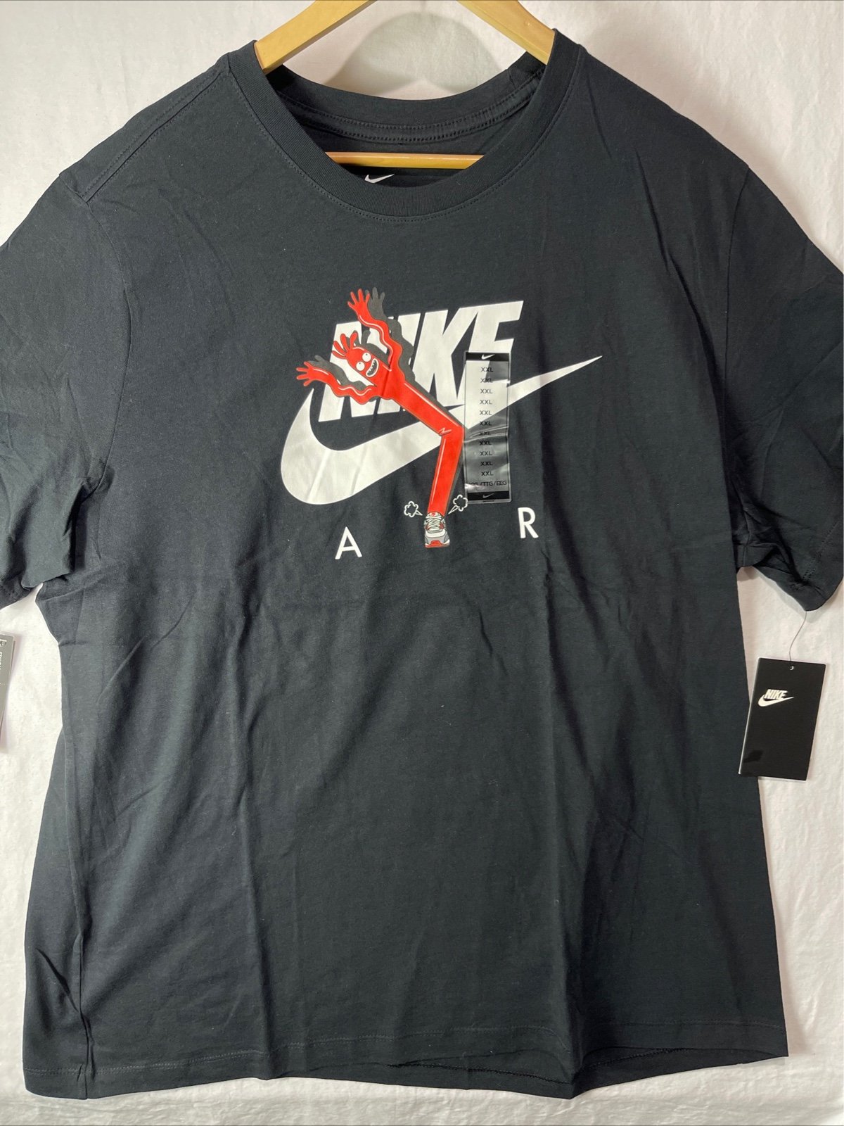 Nike Air Max 90 Wacky Tube Man Graphic T-Shirt BQ0706-010 Mens Size XXL Black.