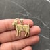 Real 10K Yellow Gold Diamond Cut Goat Animal Zodiac 10K Solid Pendant Charm