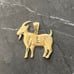 Real 10K Yellow Gold Diamond Cut Goat Animal Zodiac 10K Solid Pendant Charm