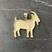 Real 10K Yellow Gold Diamond Cut Goat Animal Zodiac 10K Solid Pendant Charm