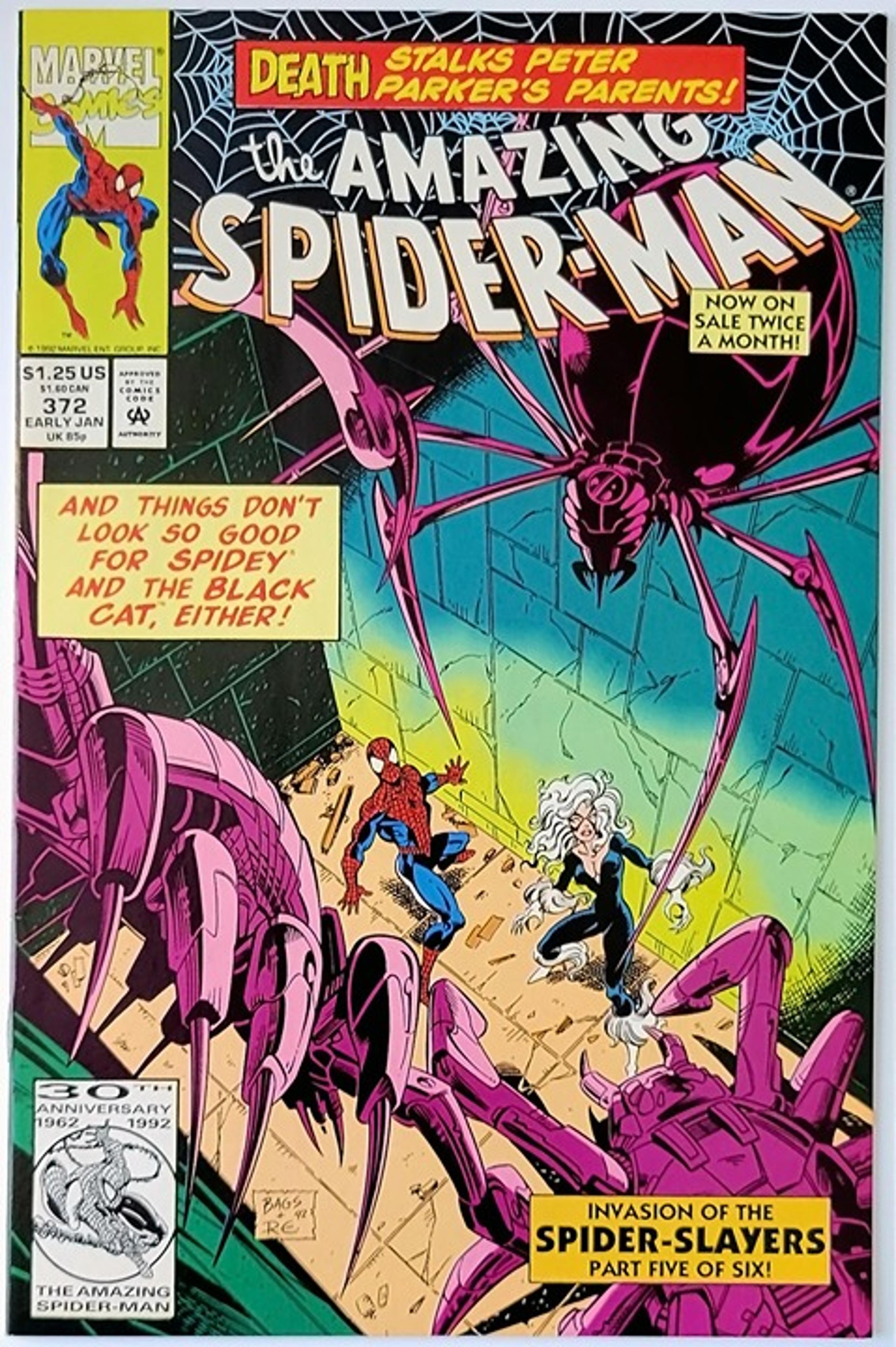 Amazing Spider-Man #372 (1993) Black Cat, Hobgoblin, Spider-Slayer, Corrupt FBI