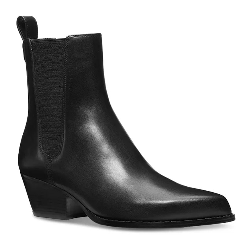 MICHAEL Michael Kors Kinlee Leather Pull-On Ankle Chelsea Booties 6.5