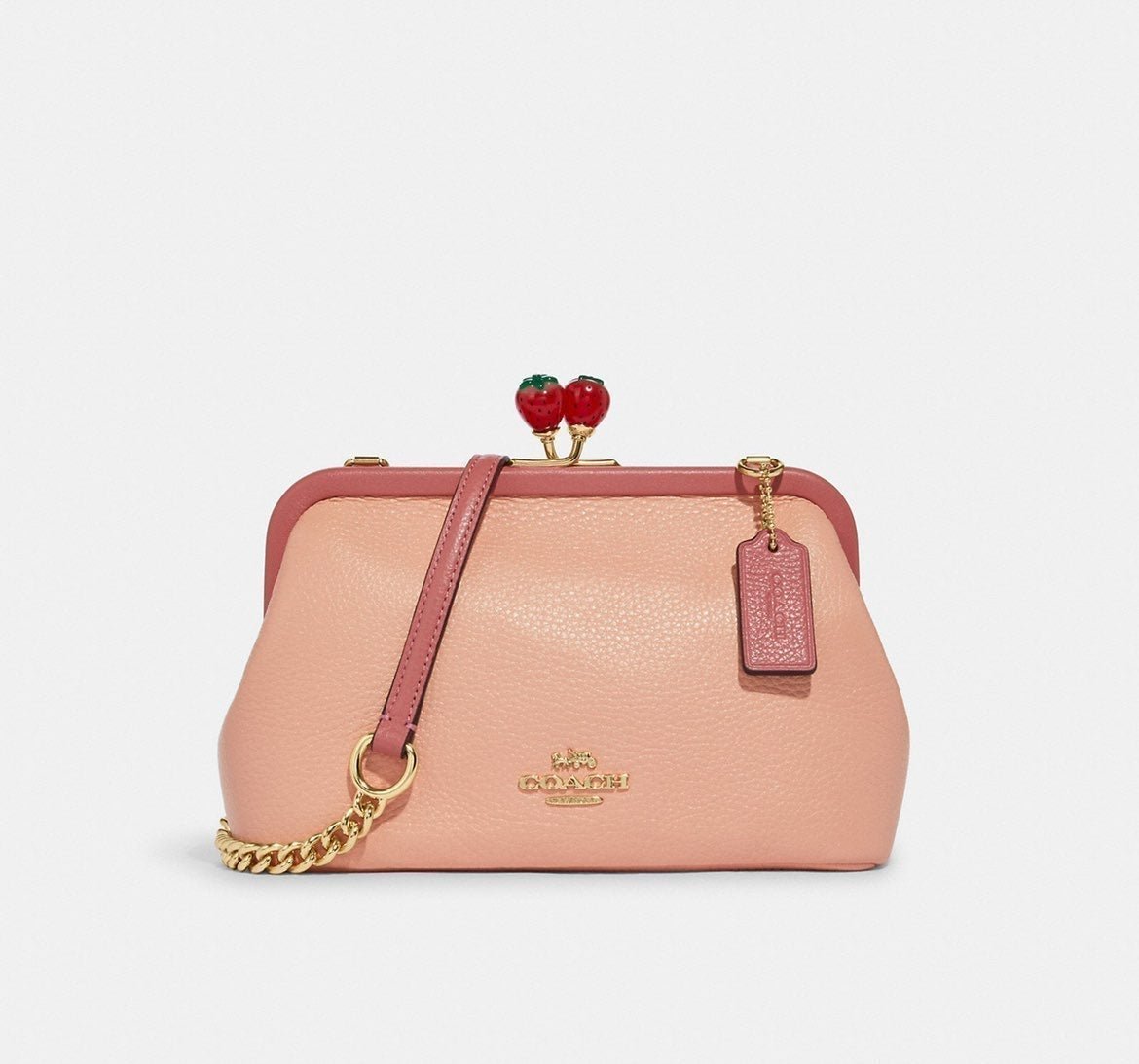 Coach Nora Kisslock Crossbody With Strawberry