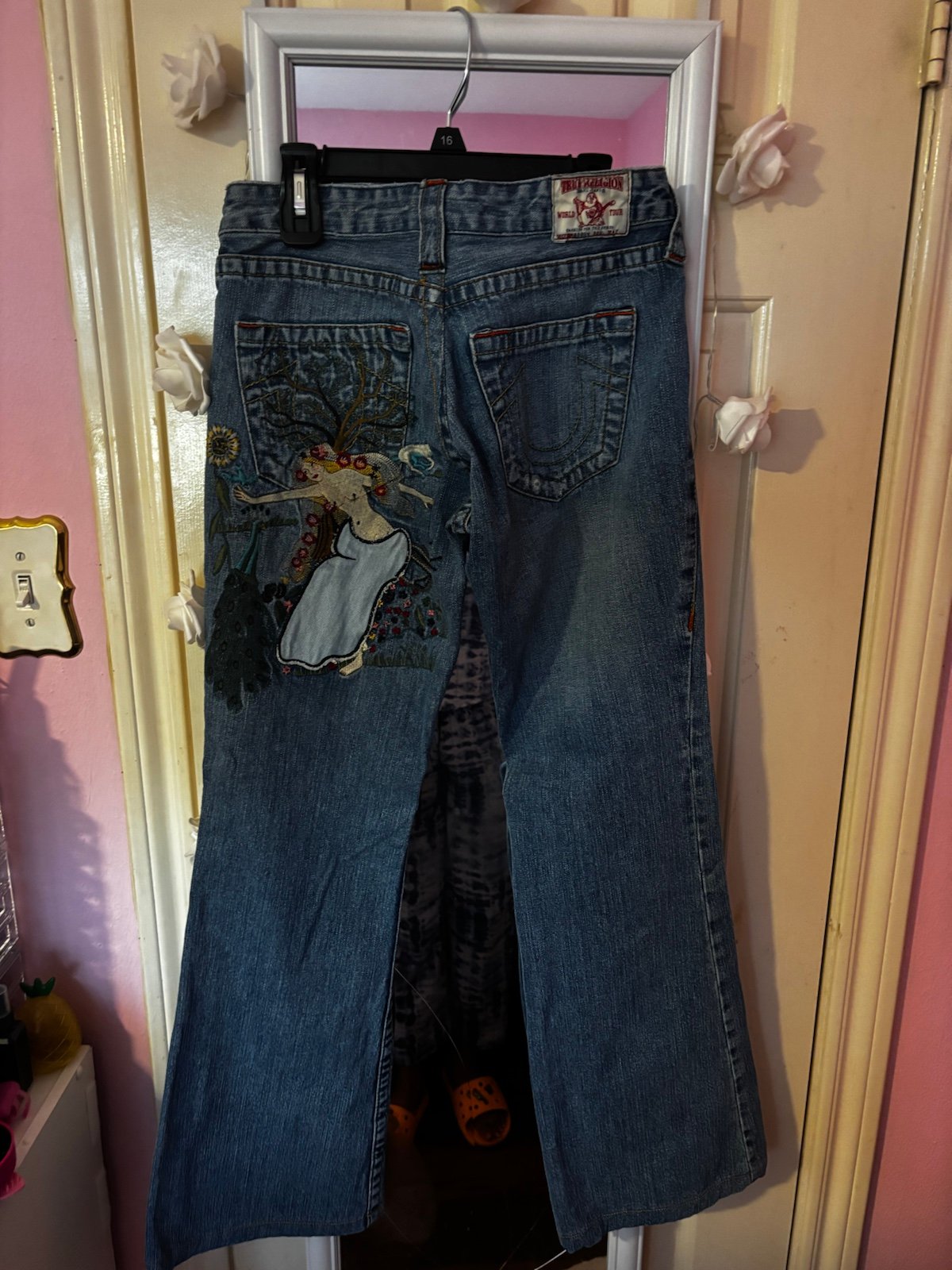 Vintage True Religion Embroidered Fairy Jeans