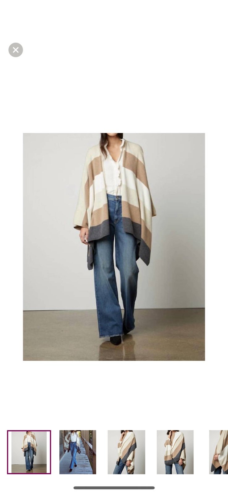 VELVET BY GRAHAM & SPENCER jonas blanket poncho in multi EUC