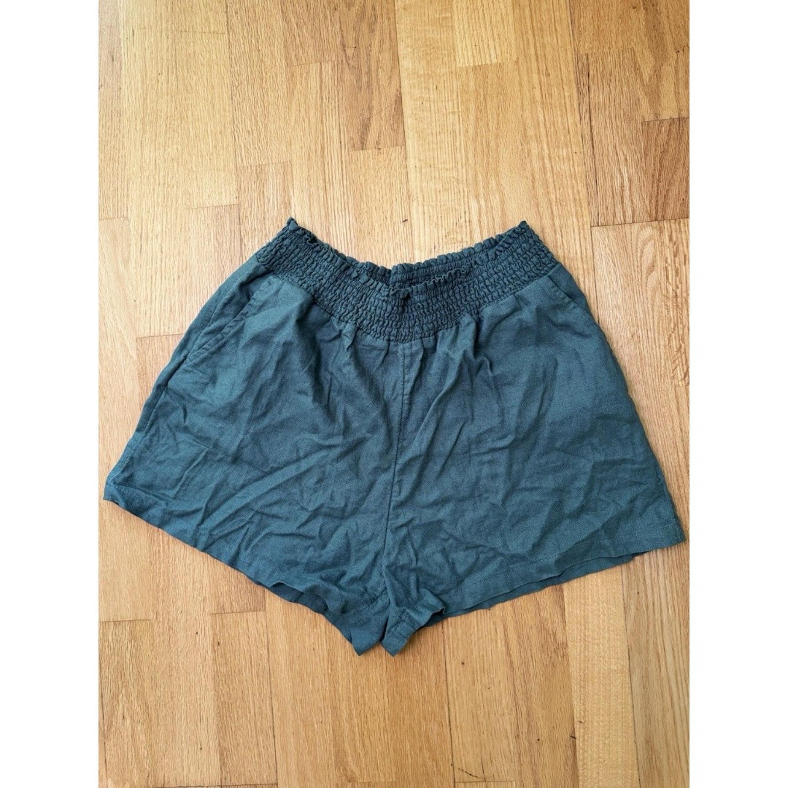 Universal Thread Women's Army Green Linen Blend Pull On Shorts Size M