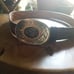 Vtg Rare Top Grain Leather 24K Gold flakes Belt