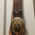 Vtg Rare Top Grain Leather 24K Gold flakes Belt