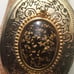 Vtg Rare Top Grain Leather 24K Gold flakes Belt