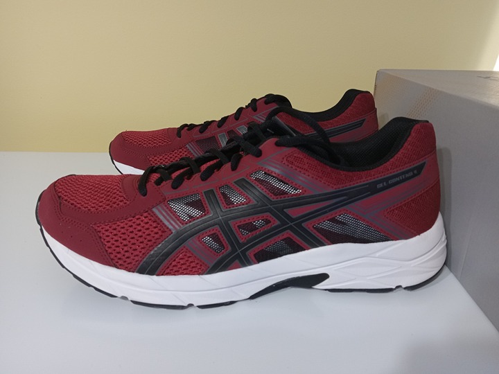 ASICS Gel Contend 4 mens running shoes – US size 11 – Wine/Black/Carbon (NIB)