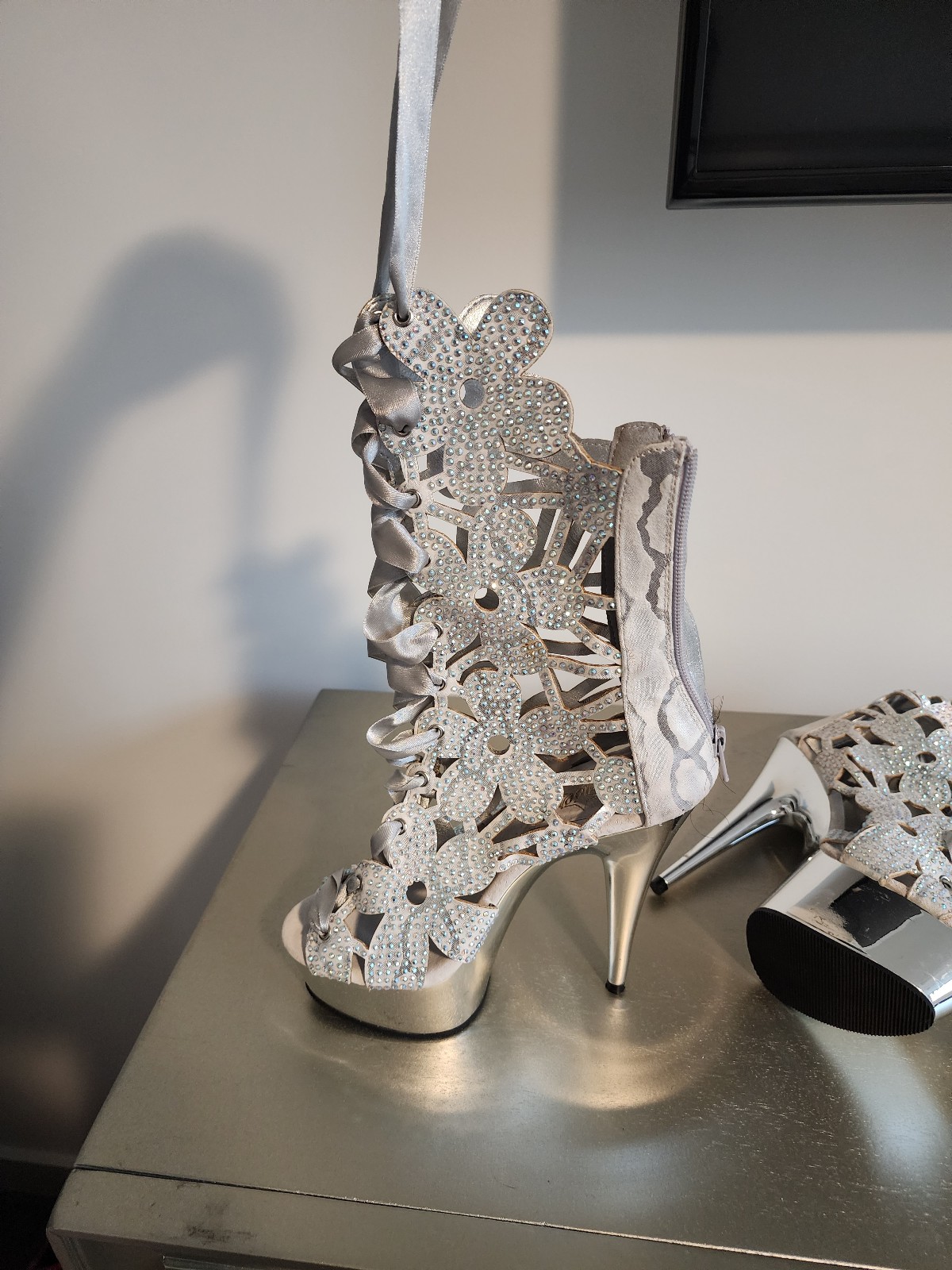 Lace up Pleaser heels