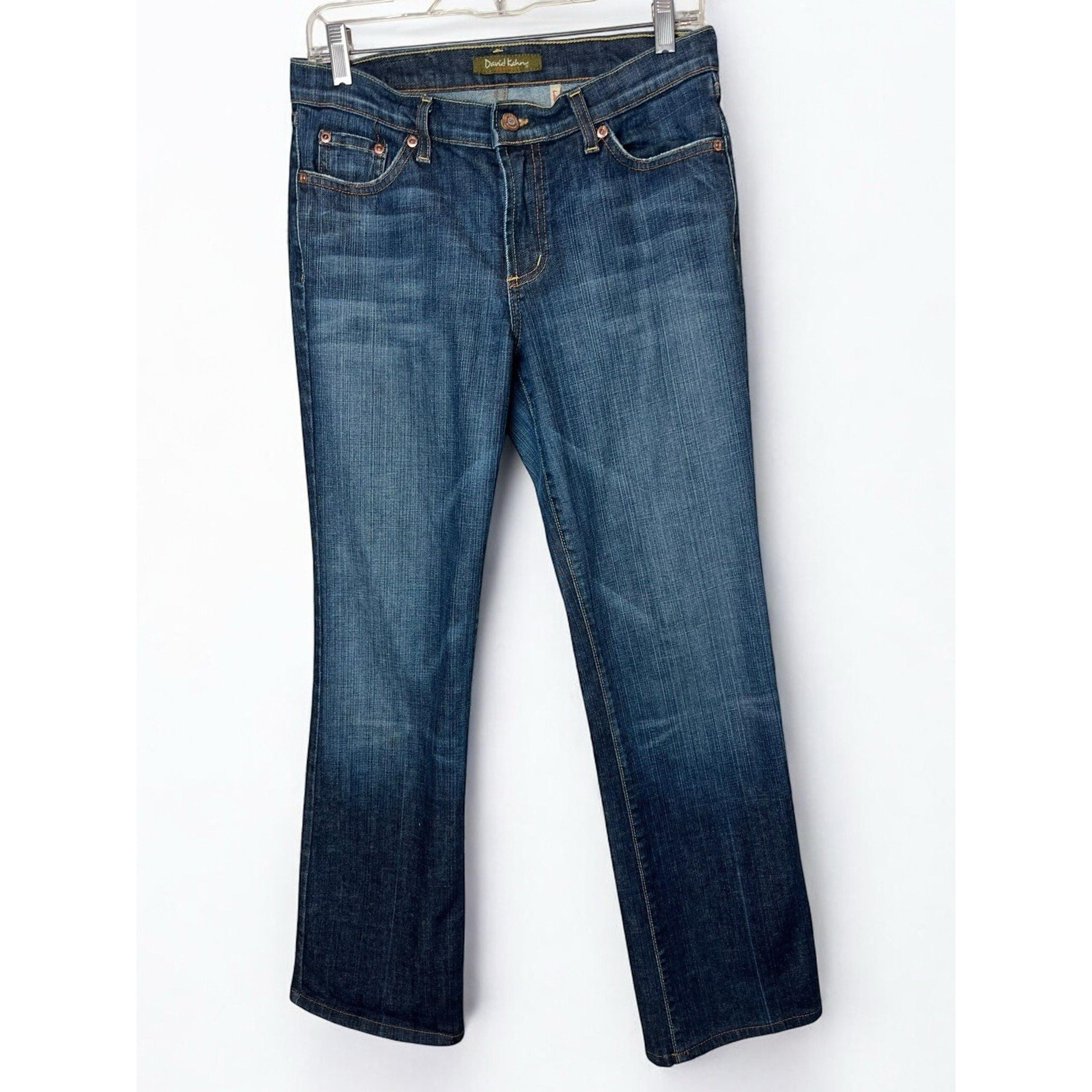 David Kahn Jeans Lauren Dark Wash Denim Bootcut USA Made Women's SZ 8