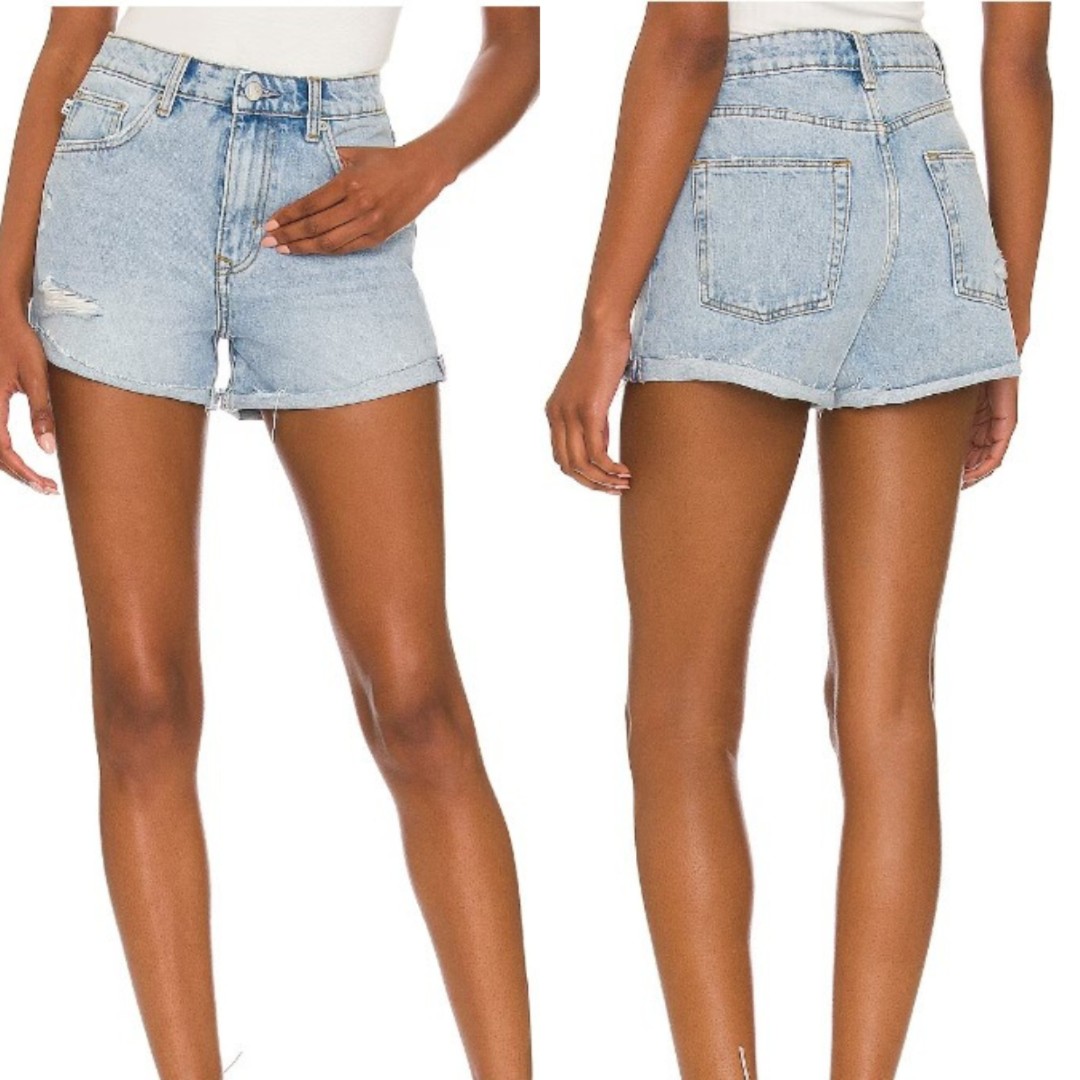 Lovers And Friends Jamie Size 27 High Rise Cuffed Distressed Denim NEW Shorts