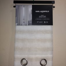 KARL LAGERFELD GROMMET PANELS X2 37 X 84 KARL LAGERFELD PARIS WINDOW PANELS NEW