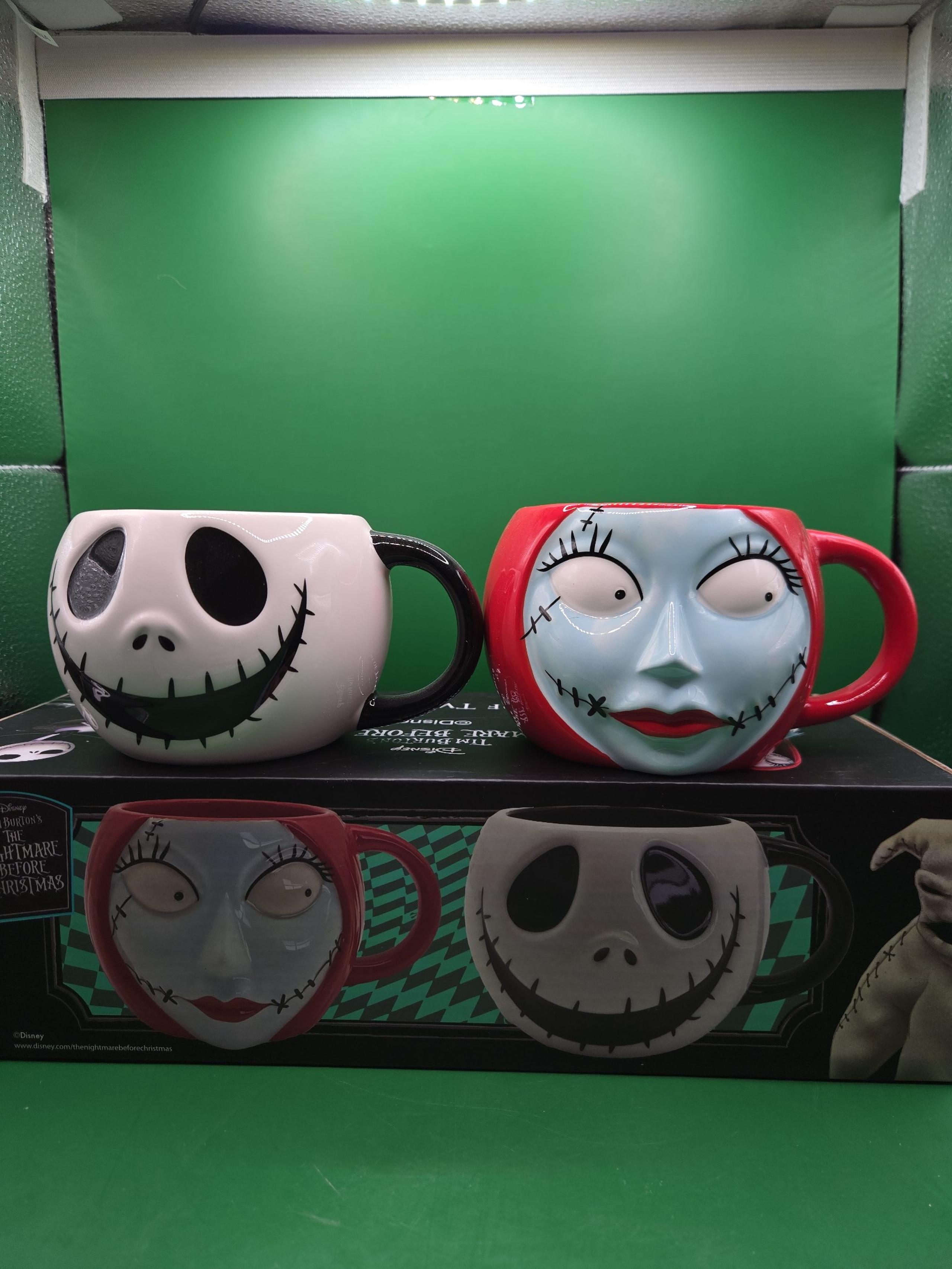 Disney Tim Burton's The Nightmare Before Christmas Jack and Sally Mug Set