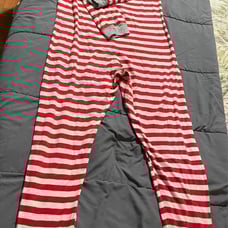 Theo + Leigh Women's Stripe One Piece Pajama Size M