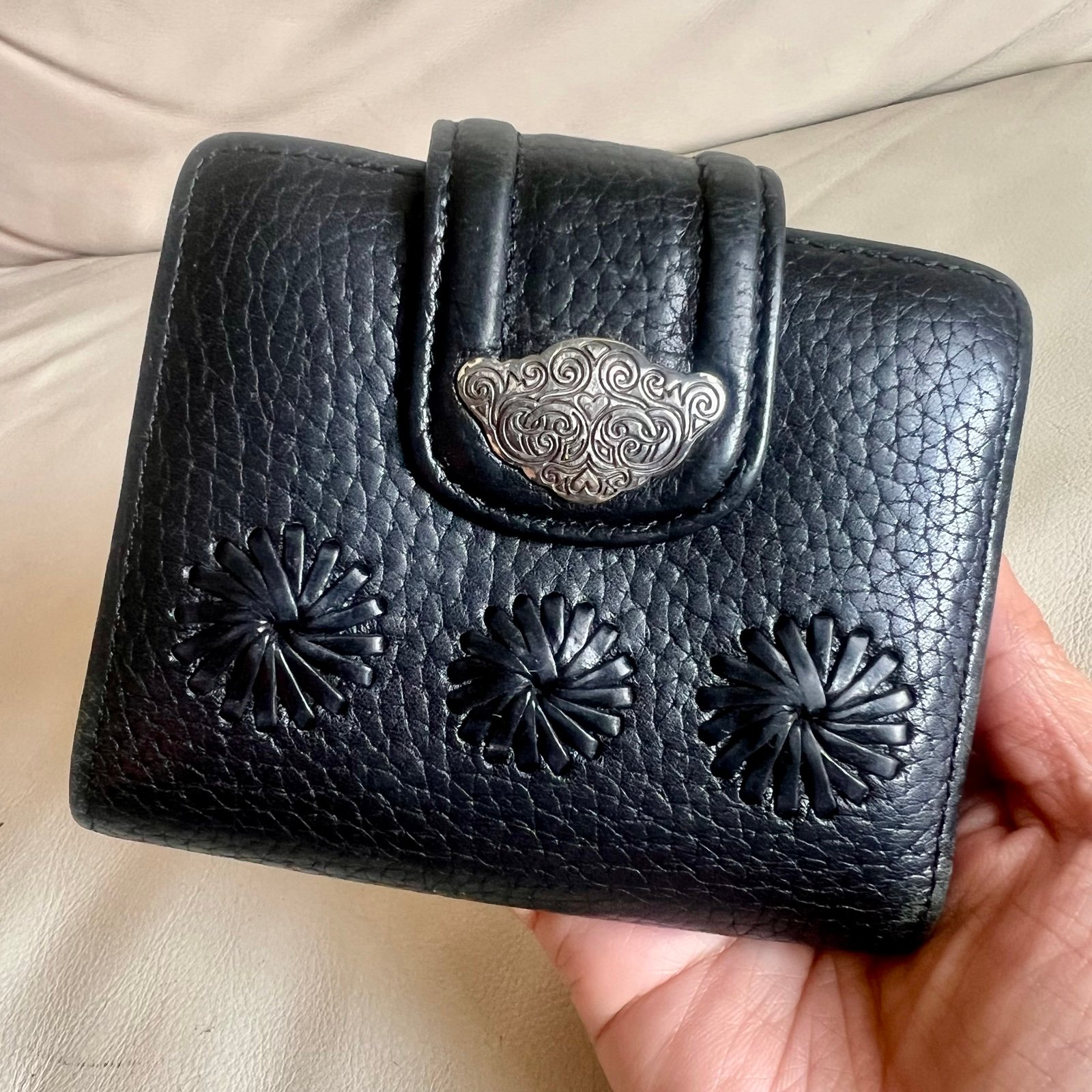 Brighton Elegant Black Mini Leather Wallet