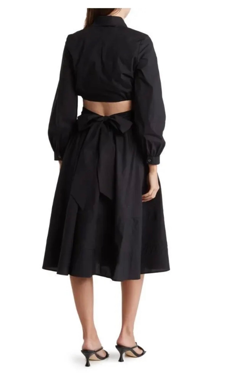ToccinCut-Out Cotton Shirt Dress. Size 12.