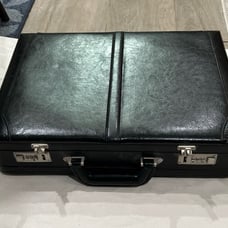 US Luggage Attache Case Briefcase Black Hard sided W/ Lock Anti-Theft Expandable