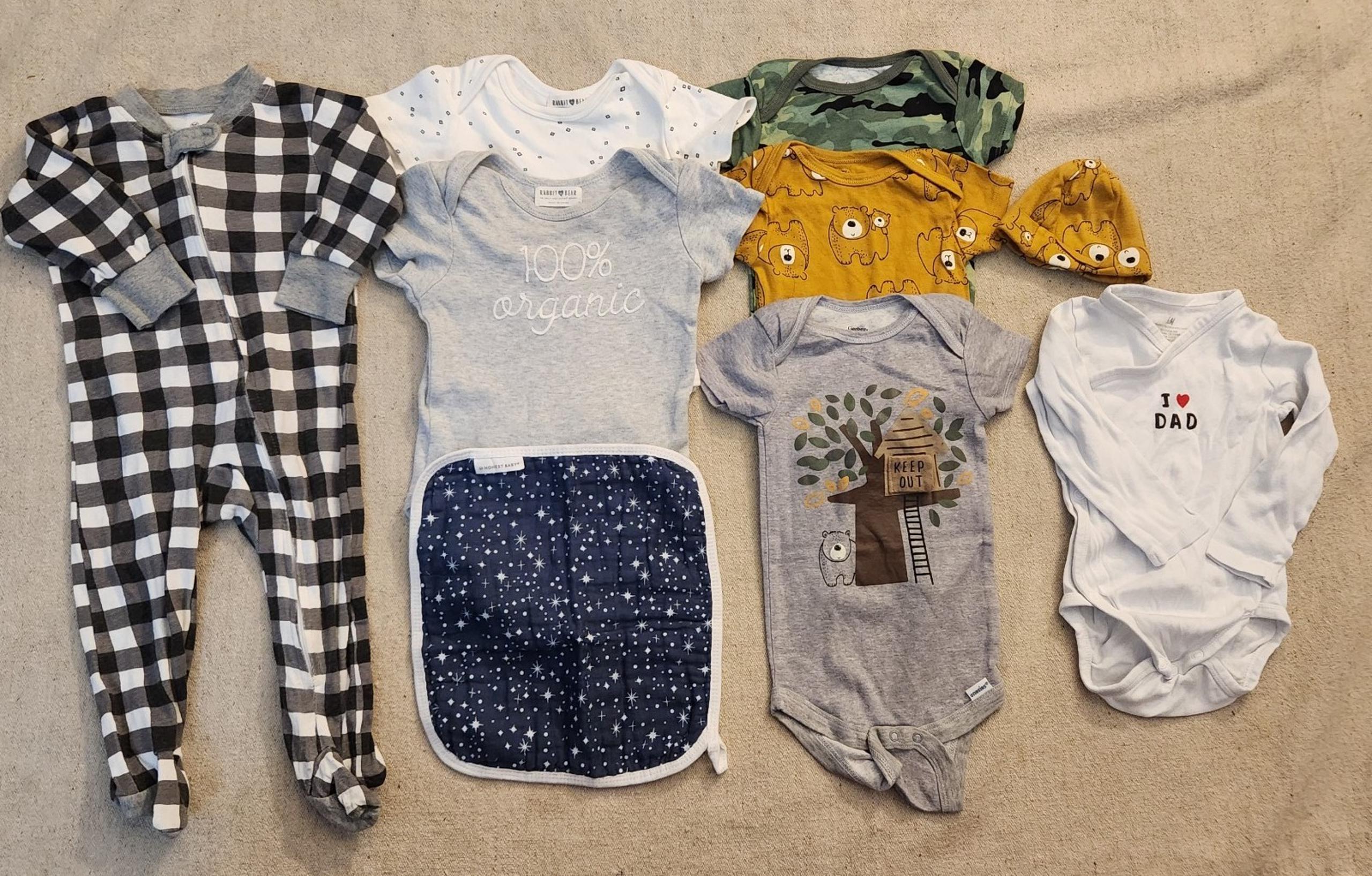 100% Organic Cotton baby boy clothing lot size 6-9M