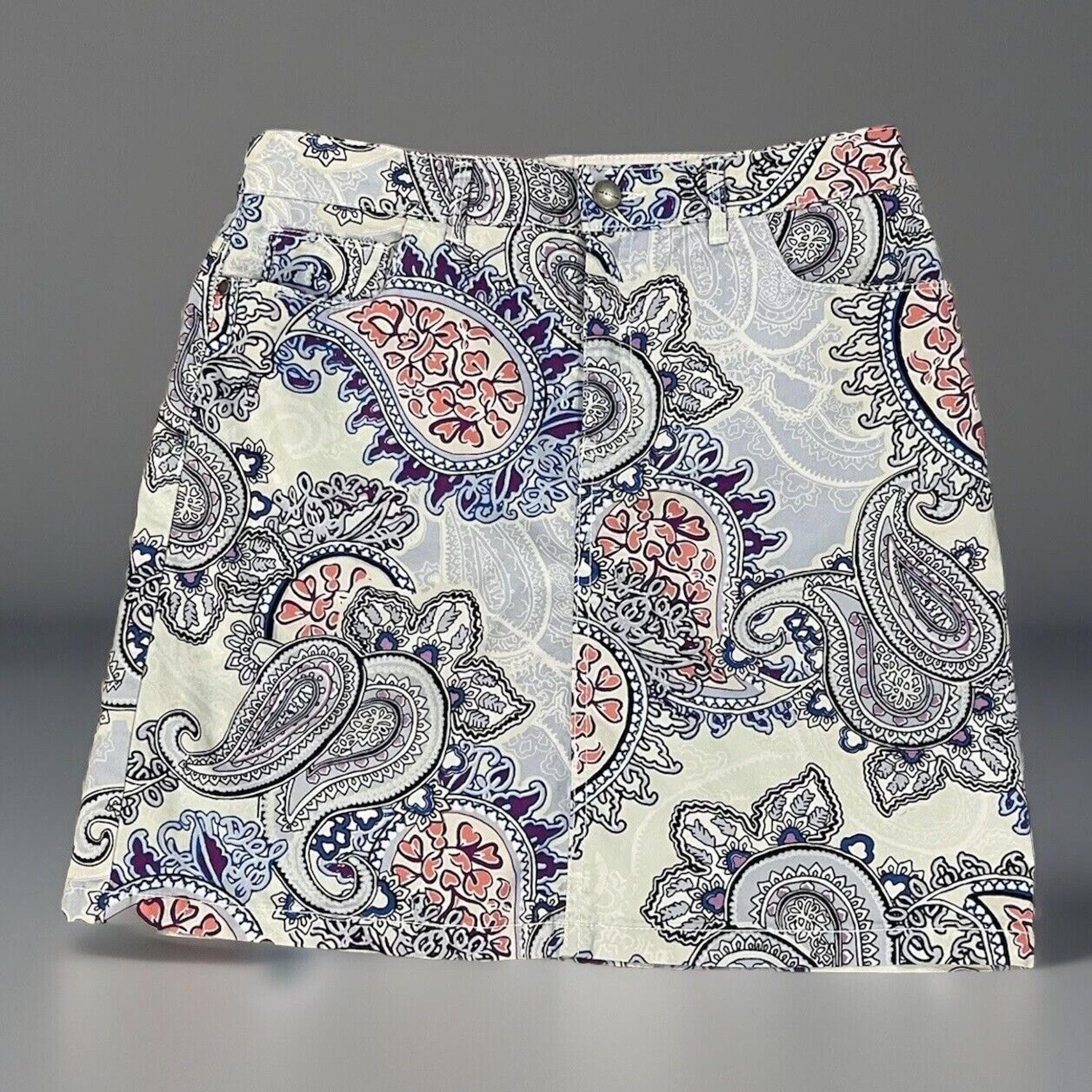 Croft & Barrow Classic Fit Women's size 4 Paisley Stretch Skort
