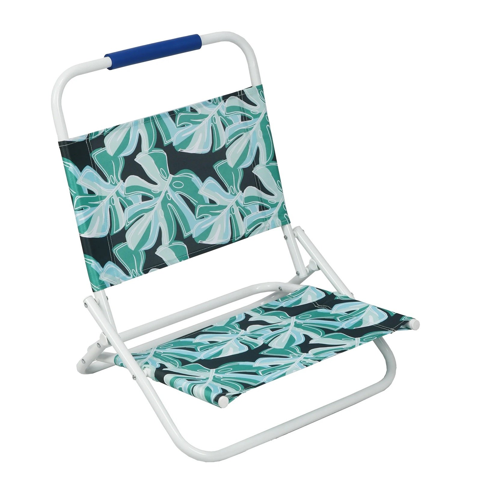 Mainstays Beach Sand Chair, Palm Leaf Pattern, New