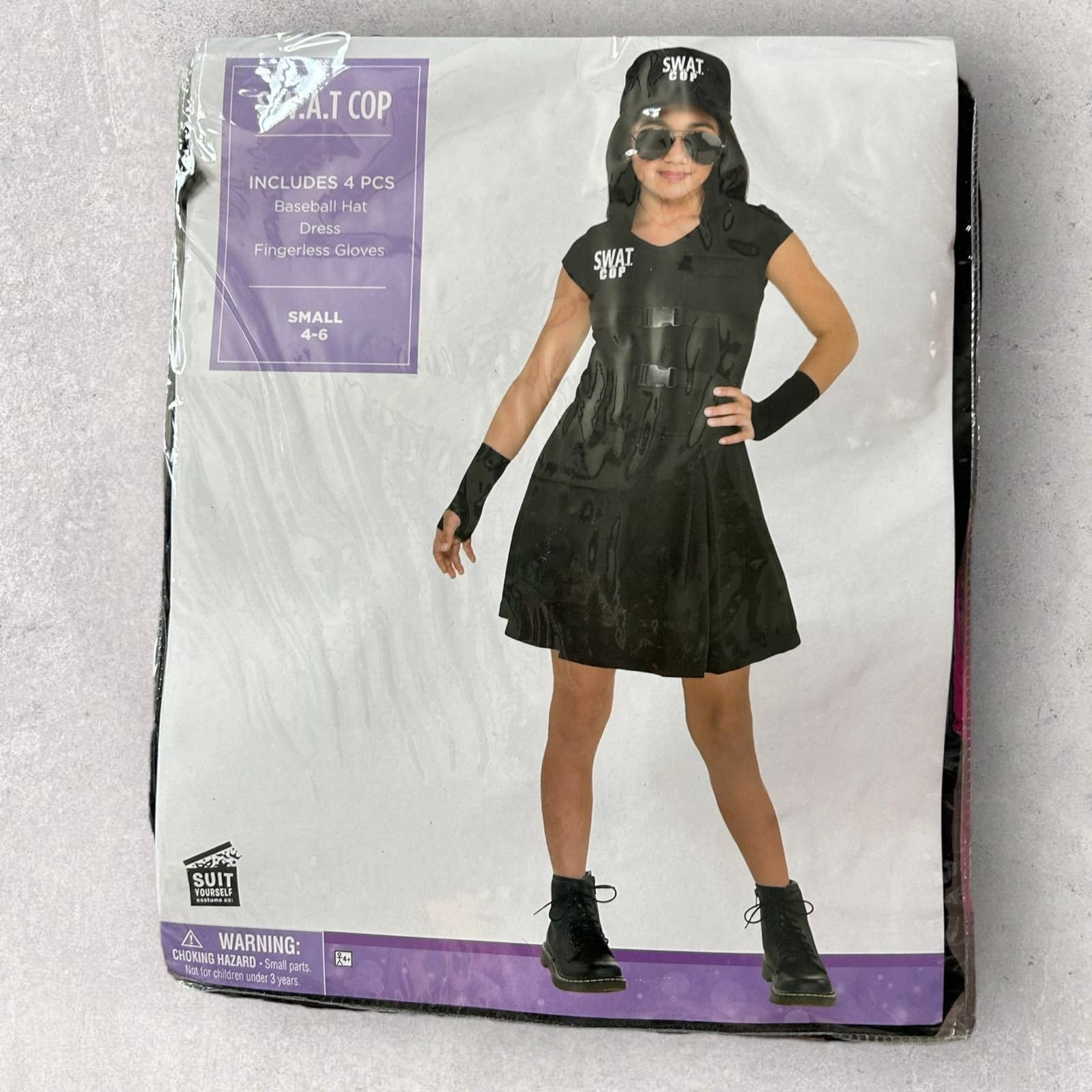 Girls Suit Yourself S.W.A.T. Cop Halloween Costume | Size S 4-6 | NWTs