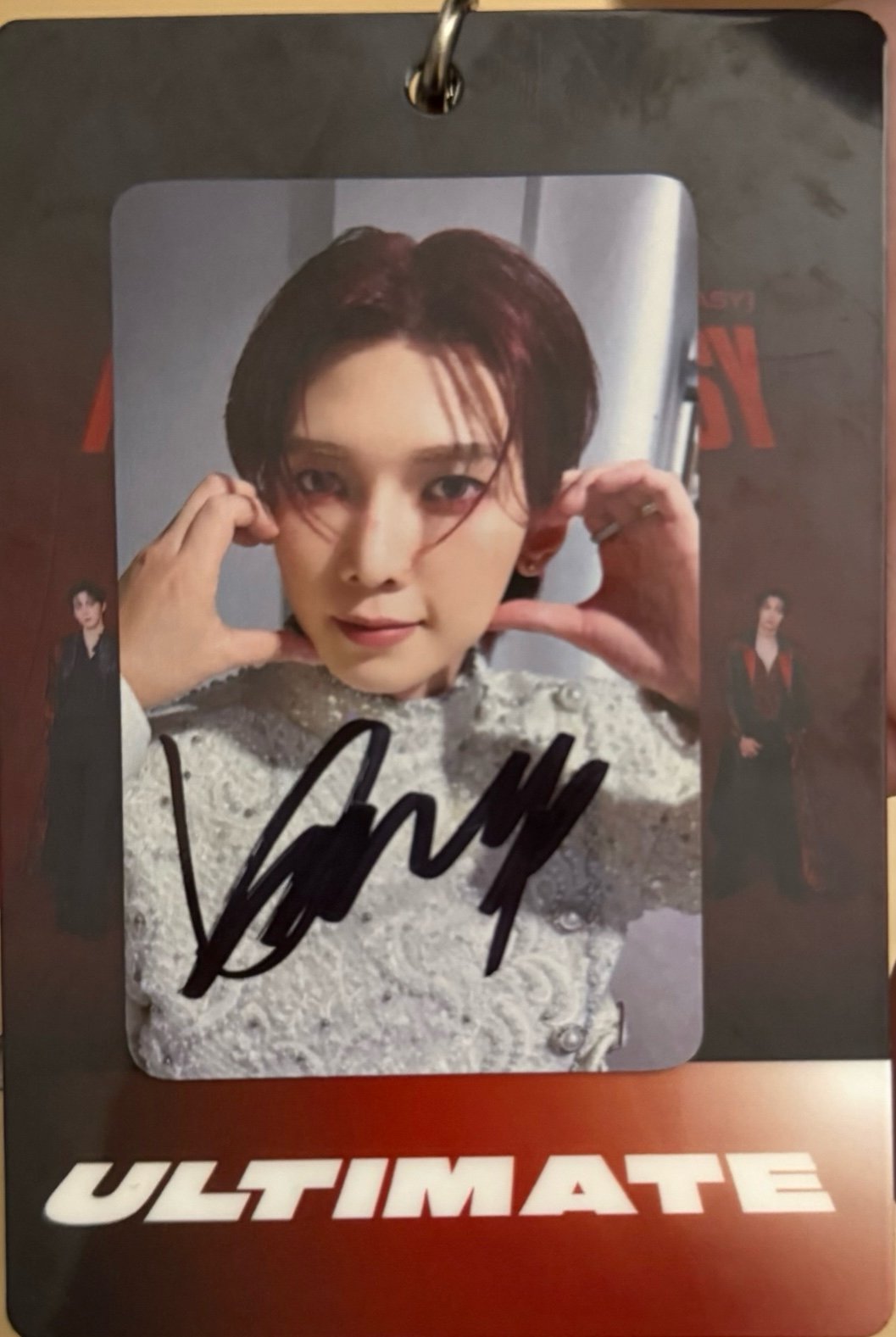 Ateez Yeosang - Signed POB Photocard During In Your Fantasy Sendoff