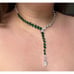 Emerald green super sparkly cubic zirconia statement necklace