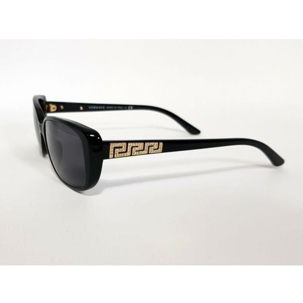 VERSACE Dioptric Sunglasses Black Gold Frames Crystals Aviator Square MOD3178-B