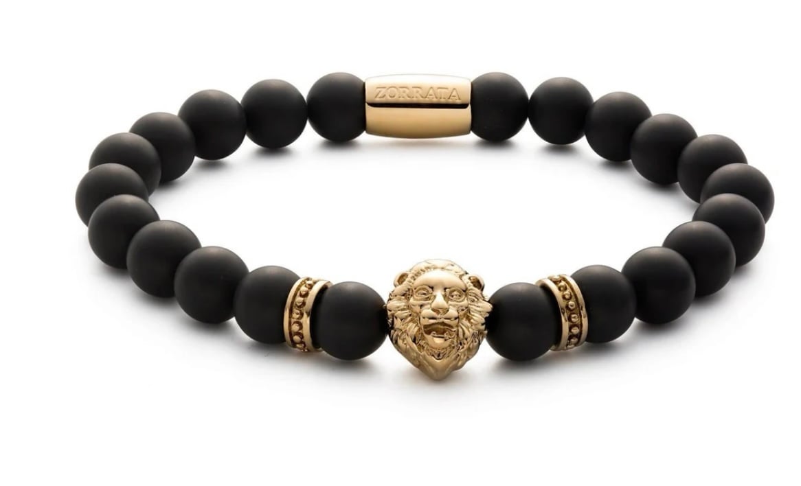 Zorrata Gold Matte Lion bracelet for men