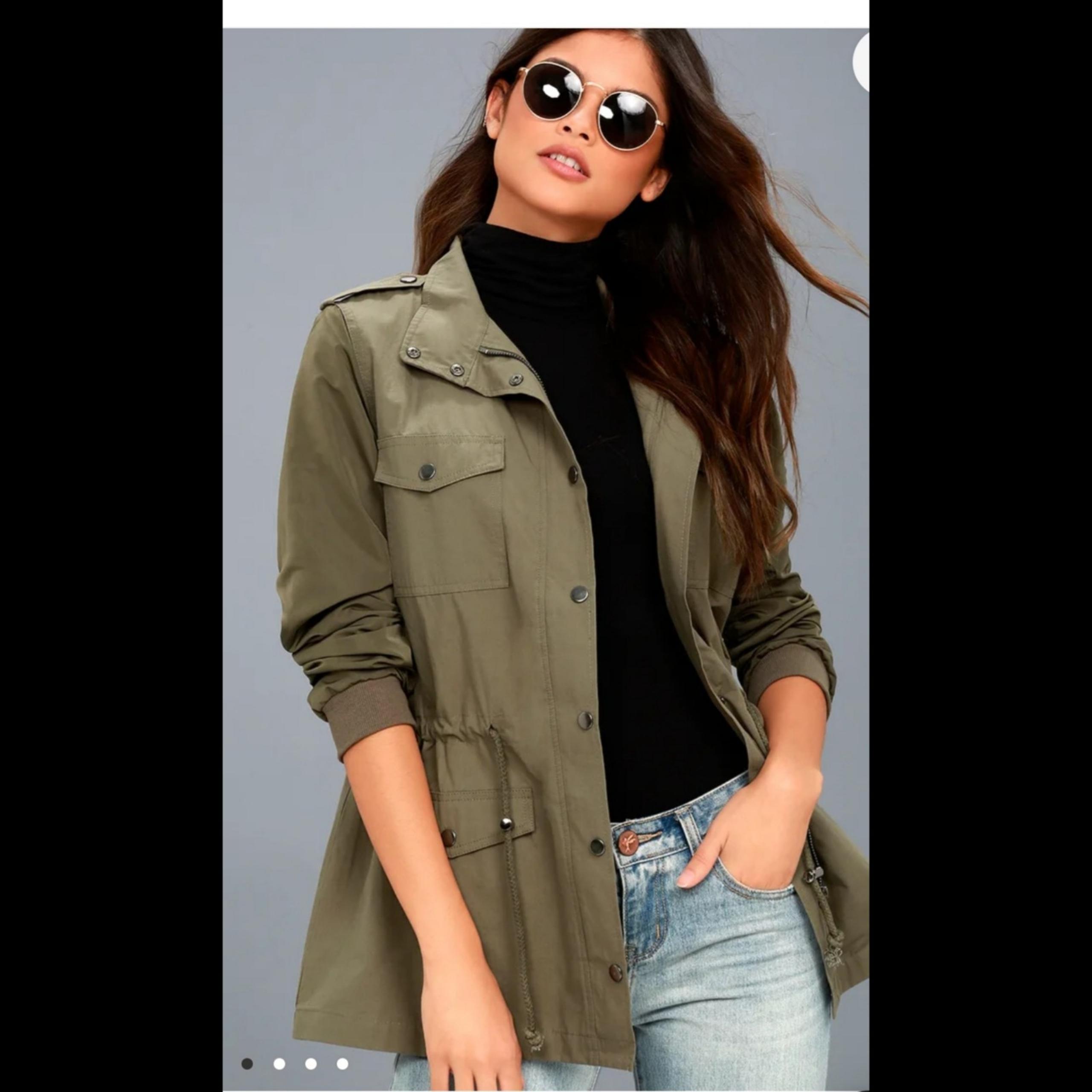 Lulu's Style Sergeant Olive Green Jacket