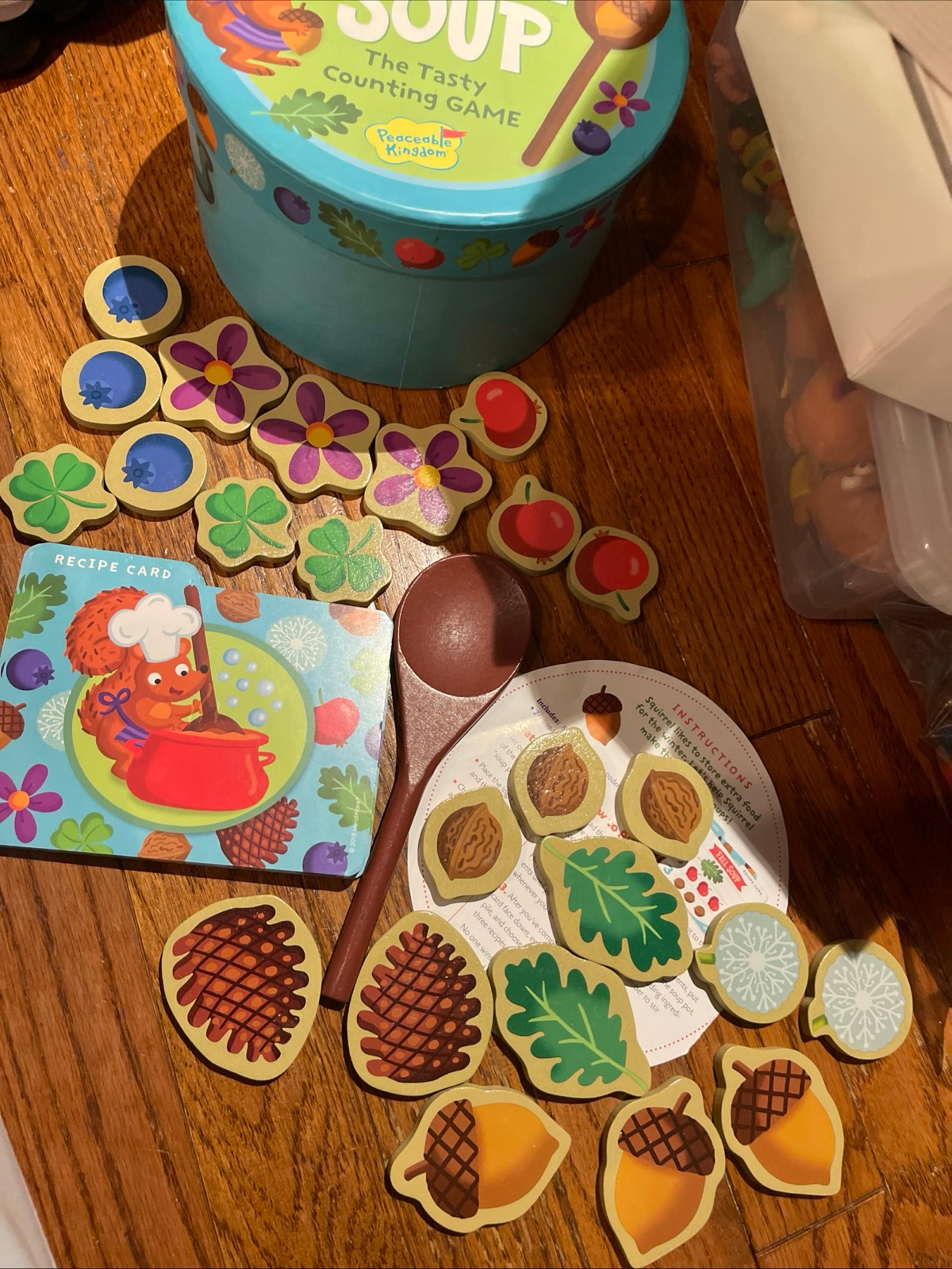 Peaceable Kingdom Acorn Soup The Tasty Counting Game Ages 2+