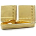 Swank Cufflinks Tie Clip Set Gold Tone Wedding Tux Vintage IOB