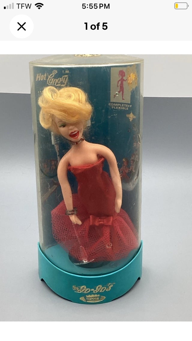 1966 Vintage TOPPER Toys DOLL The Go-Go's Doll HOT CANARY W/Original Case *RARE*